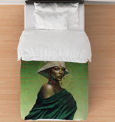 Contemporary Luxe Comforter in a stylish bedroom setting.